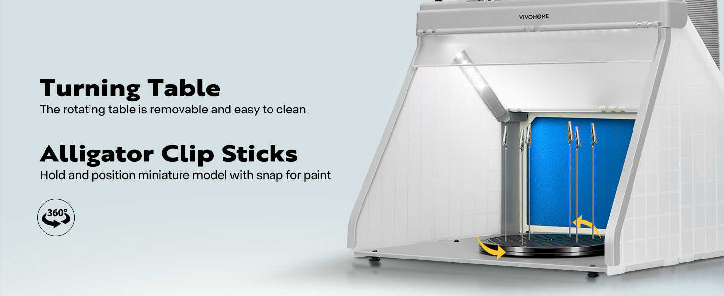 VIVOHOME Portable Airbrush Paint Spray Booth with Racks