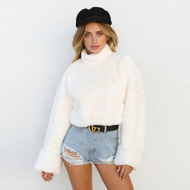Boho Chic Fur Turtleneck Sweaters – Chic Boho Style