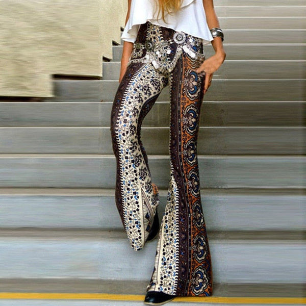 Hippie Look Flared Bell Bottom Pants – Chic Boho Style