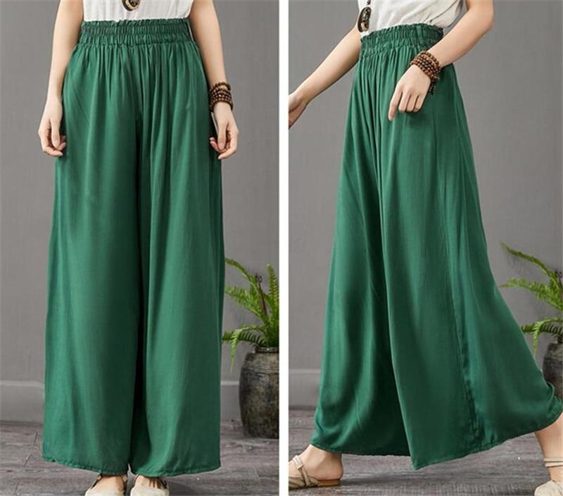 Vintage Wide Leg Cotton Plus Size & Oversized Pants - ChicBohoStyle ...