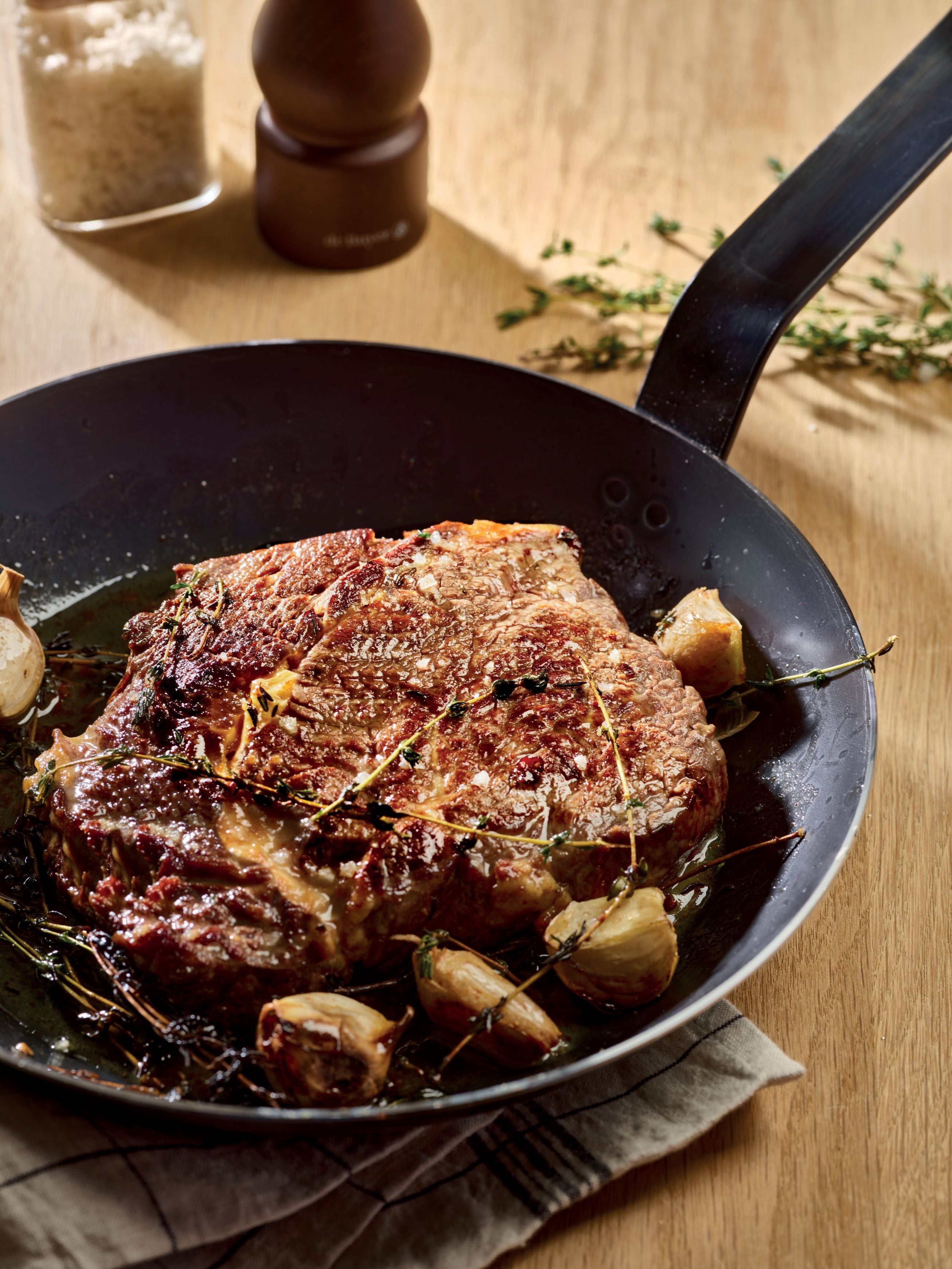 Blue Carbon Steel Fry Pan