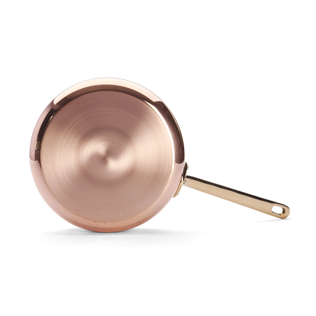 INOCUIVRE SERVICE Copper Sauté Pan with Brass Handles