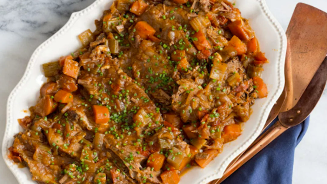 Passover brisket with carrots