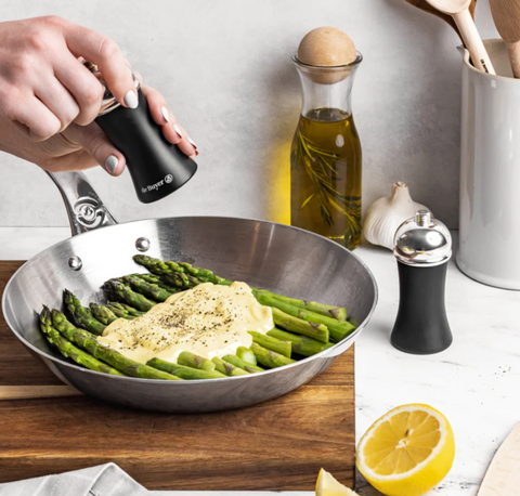 Stainless Steel Pan being used