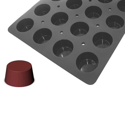 Nogis Silicone Cupcake Pan - Silicone Muffin Pans for Baking - Nonstick Silicon Muffin Molds & 24 Mini Muffin Tin Red