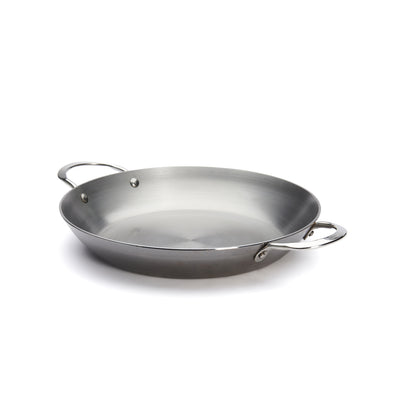 Heavy French Steel Oval Fry Pan - 14 Length