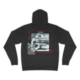 black hoodie with image on back