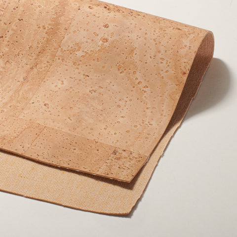 Cork leather as a piece of fabric