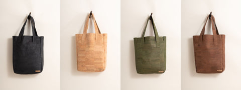 Tote bags made from natural cork
