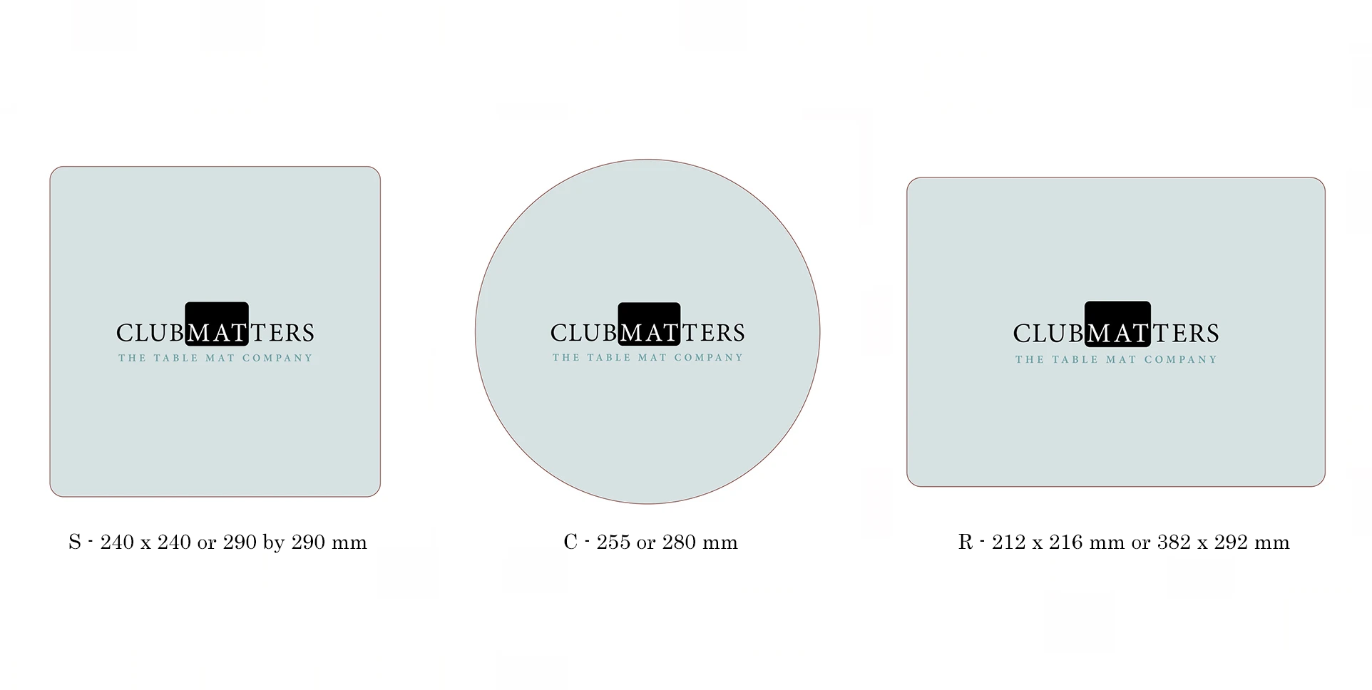 Club Matters - Bespoke Table Mats