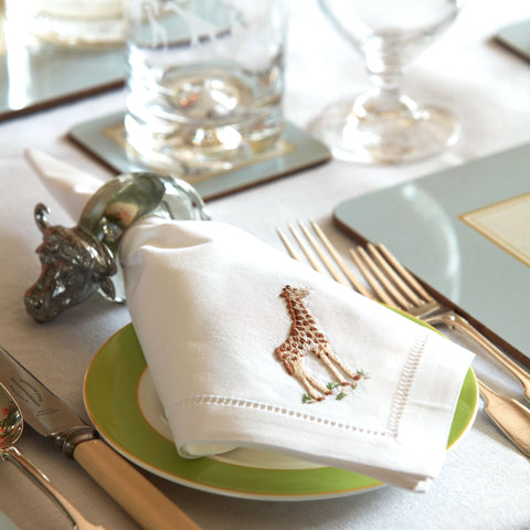 Monogram Embroidered Napkins - Club Matters- Tableware - Customised Napkins