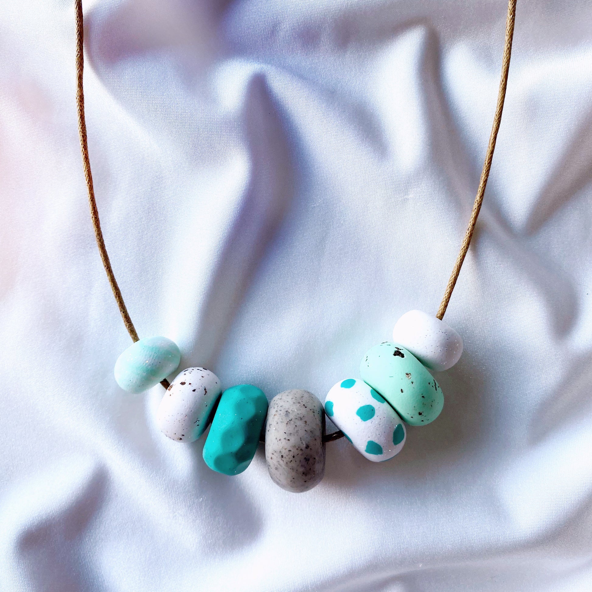 Simple Polymer Clay Bead Necklace • this heart of mine