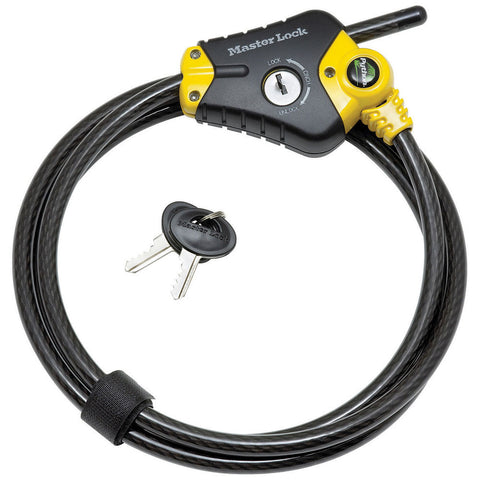 Master Lock 8413 6ft to 30ft Long Python Adjustable Locking Cable-Master Lock-Keyed Alike-6ft-8413KA-MasterLocks.com