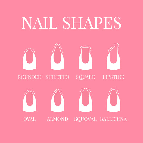 Big Set Of Different Nail Shapes Manicure Guide Vector Illustration Stock  Illustration - Download Image Now - iStock