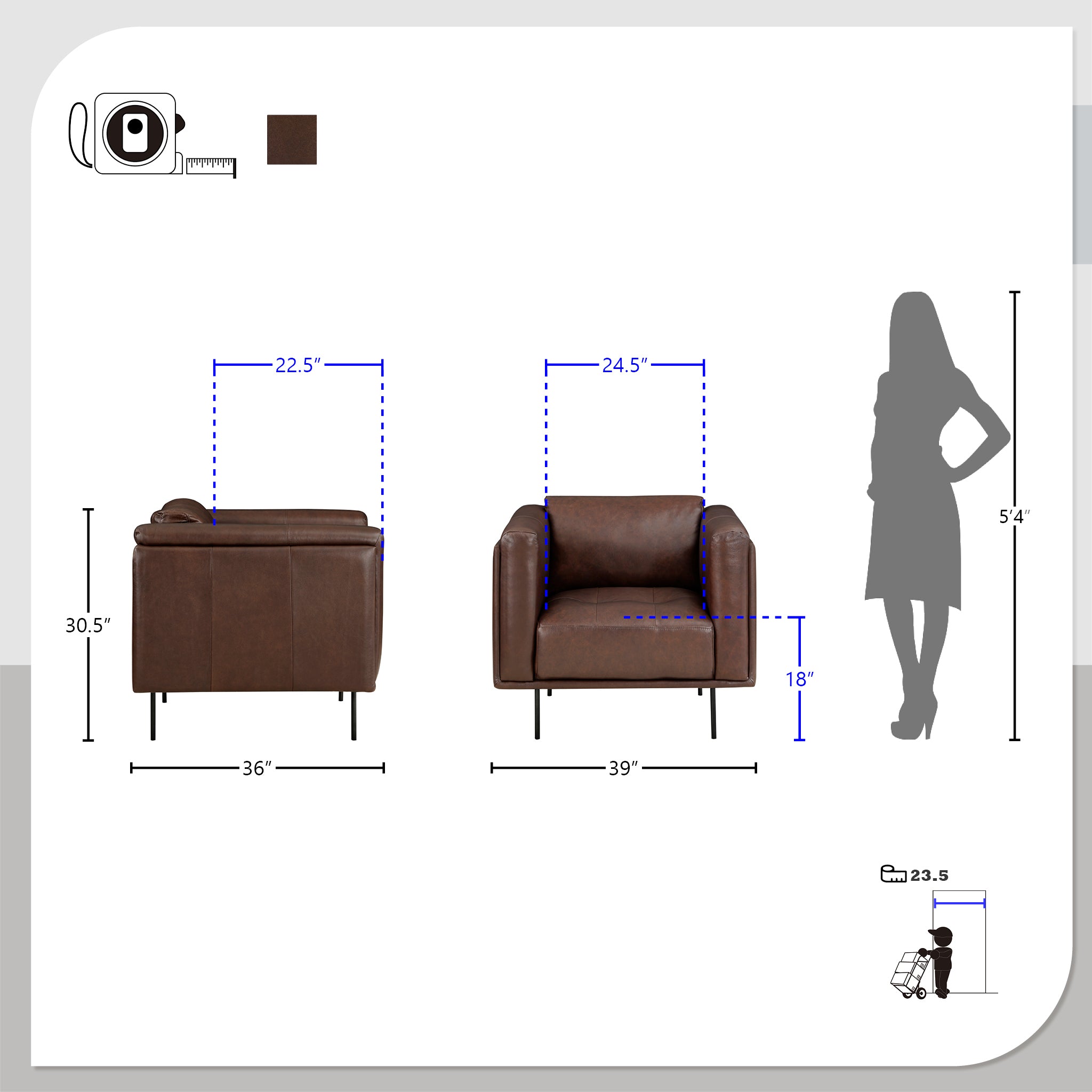 3 Piece Set with 1 Piece Two Seat Sofa And 2 Piece Armchair 4