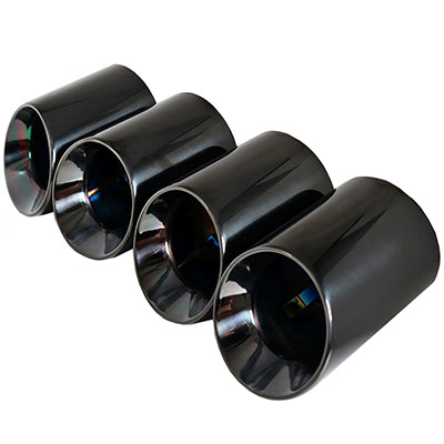 4pcs Slip-on 304 Stainless Steel Exhaust  Pipe for M3 F80 M4 F82 F83 Black -B051