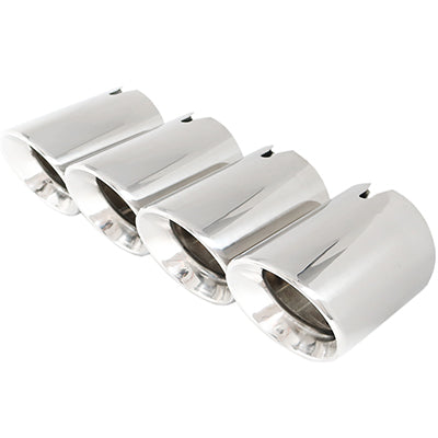 4pcs Slip-on 304 Stainless Steel Exhaust Tip for BMW M3 F80 M4 F82 F83 Silver -B049