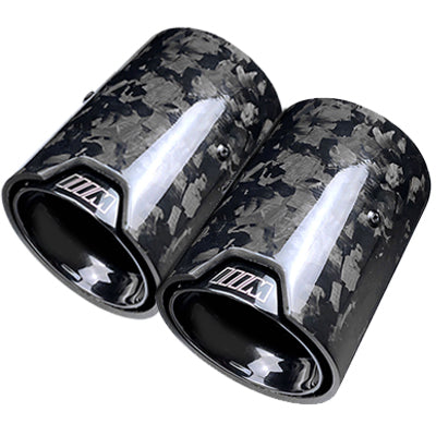 4pcs Universal Forged Carbon Fiber Tail Pipe for BMW M5 F90 Black Inner  -B077