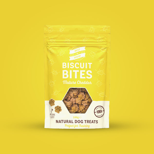 Mature Cheddar Biscuit Bites, dog treats from Best In Show
