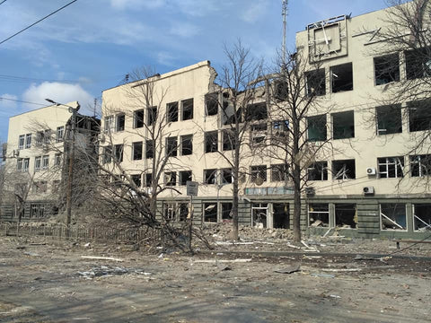 Mariupol city after russian bombing