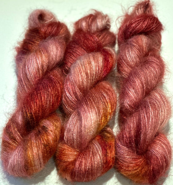 Hand Dyed Yarn Another Brick in the Shawl Brick Red Rust Brown Orang –  Crooked Kitchen Yarn