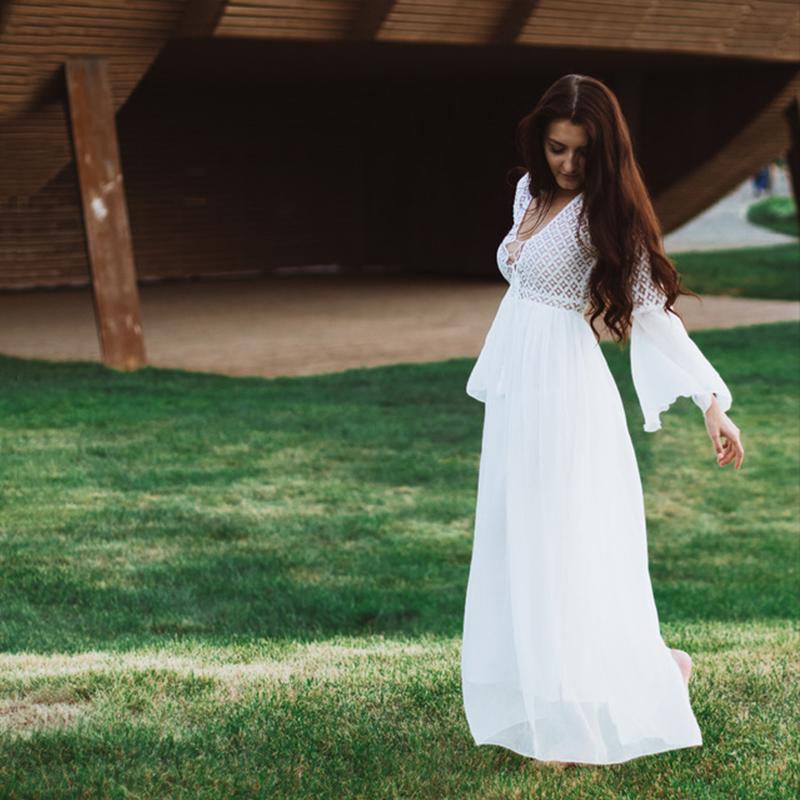 womens boho white dress