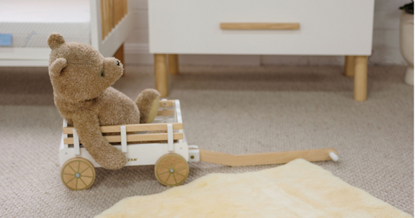 Teddy on nursery floor