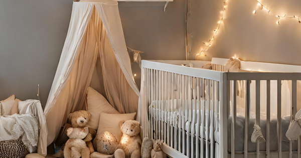 String lights hanging in a nursery