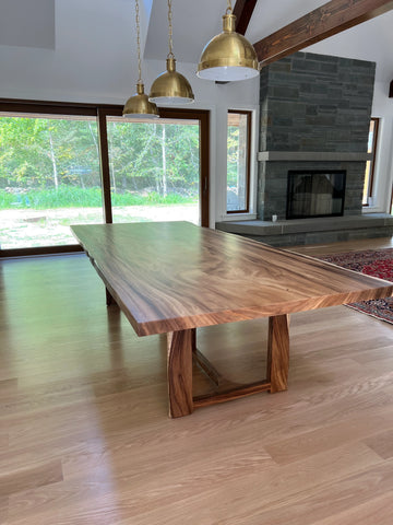 Choosing the right slab for your dining table: Monkey Pod Dining Table