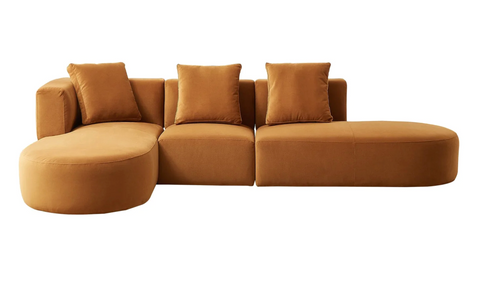 Orange round sofa