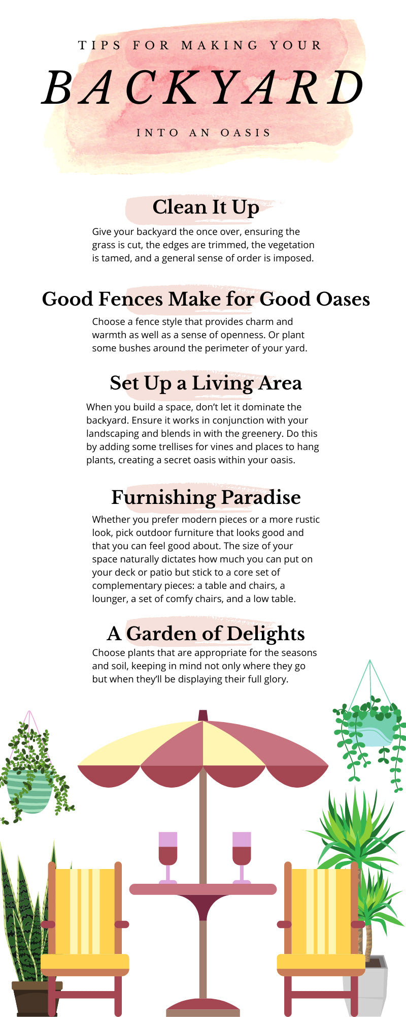 Consejos para hacer de su patio trasero un oasis
