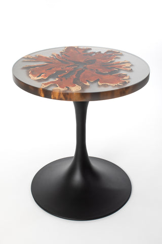 Reclaimed slab wood turned into a beautifl side table