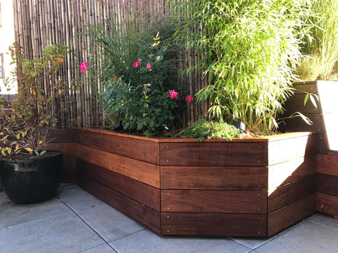 Custom ipe planter created by TCSC