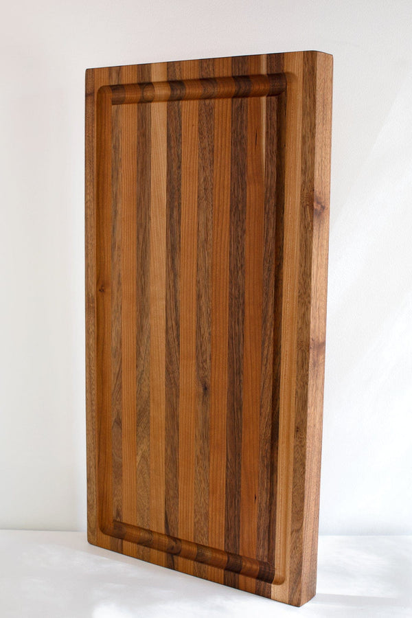 Diagonally Striped Charcuterie Board/oak Cherry Black Walnut