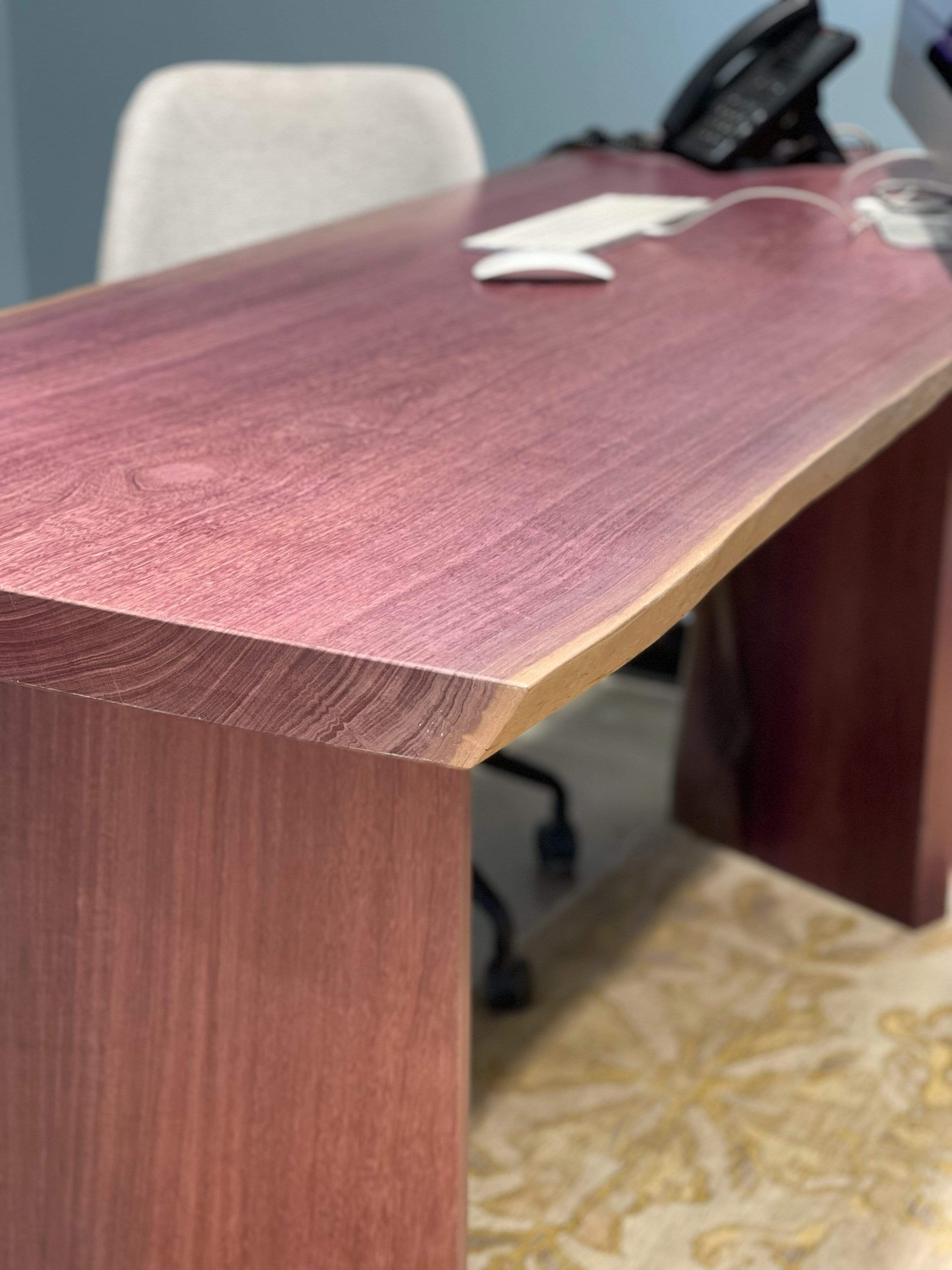 purple heart wood desk