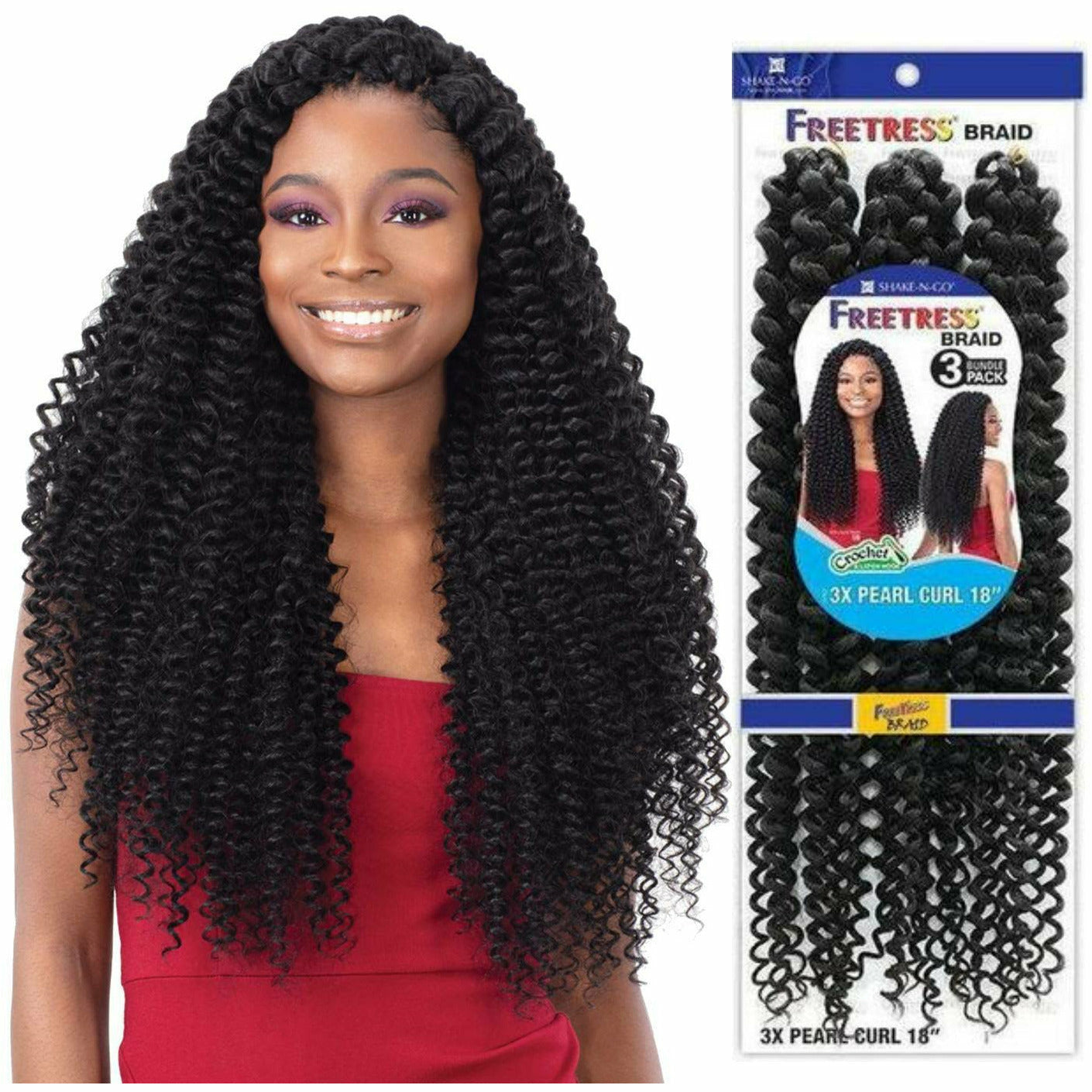 FreeTress 3X Pearl Curl 18" Crochet Braids FINAL SALE Beauty Depot