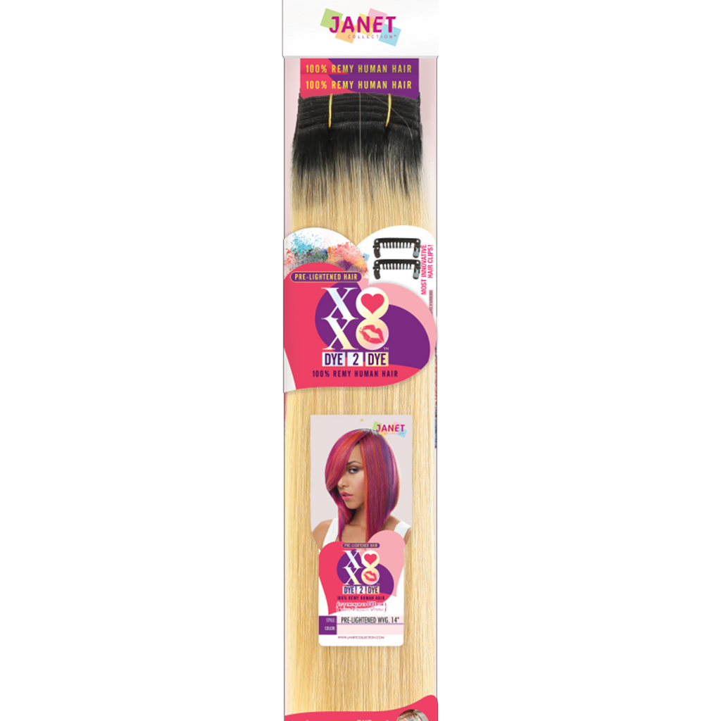 Janet Collection Xoxo Dye 2 Dye 100 Remy Human Hair Beauty