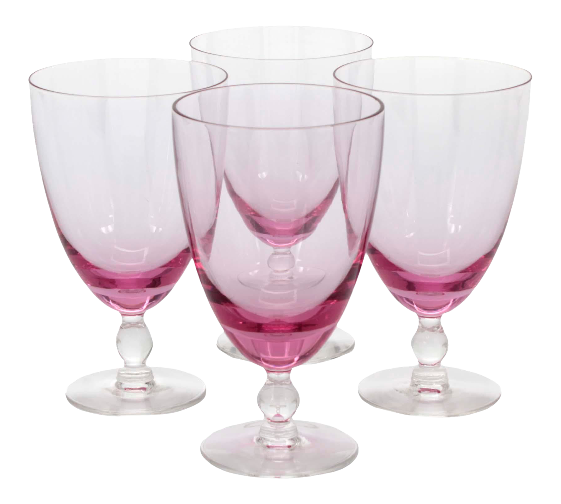 Pale Pink Vintage Goblet Glasses