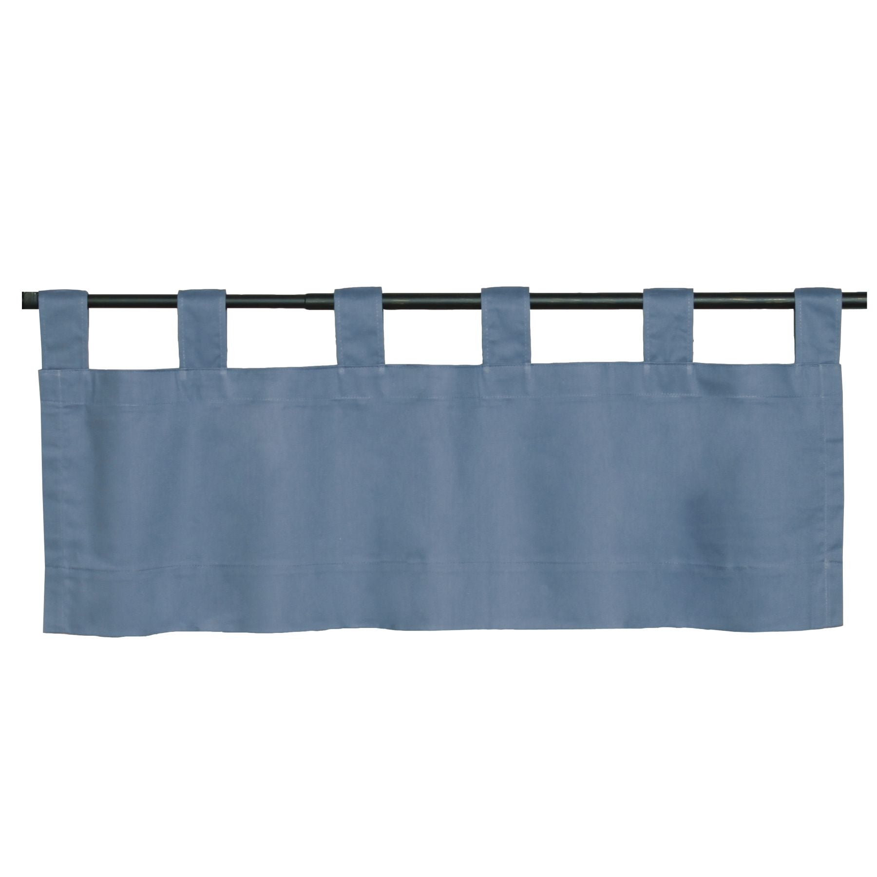 Blue 40" x 15" Room Darkening Tab Top Flat Valance by CommonWealthWeathermate