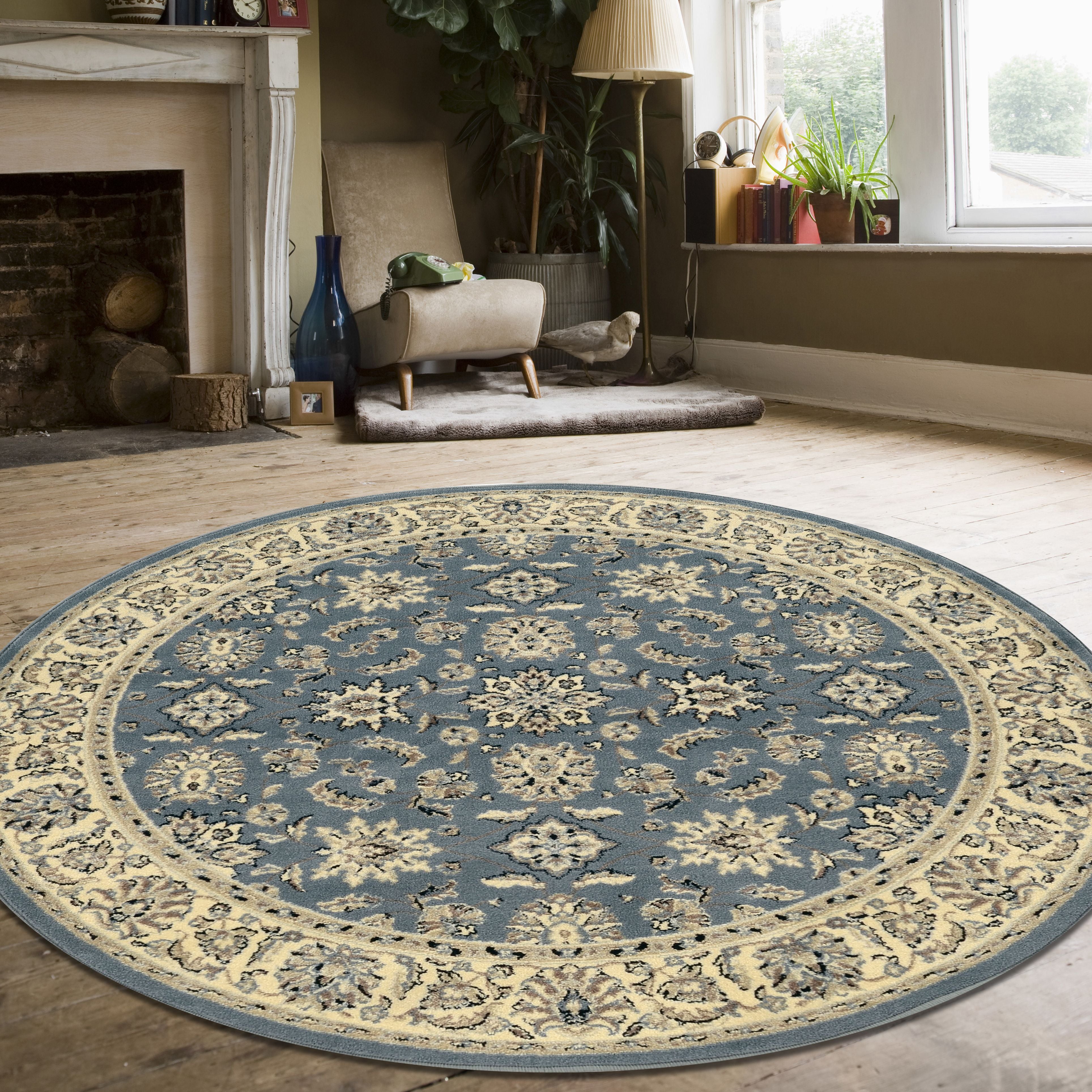 Greyblue Indoor Rectangular/Round Rugs/Runner by Radici Alba