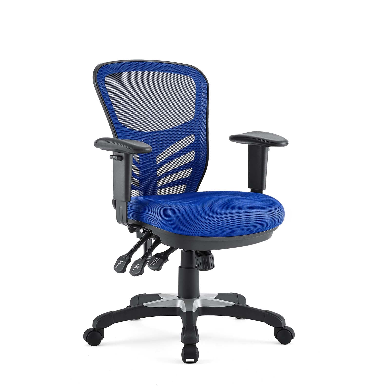 modway articulate ergonomic mesh office chair in blue