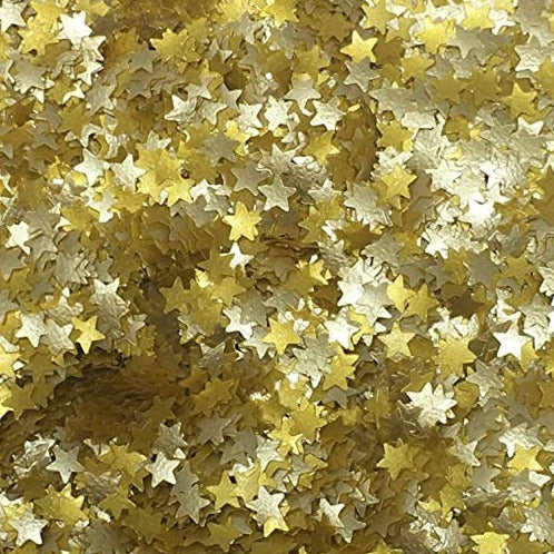Gold Star Flake Confetti Sprinkles (Sky) - 0.15ozEdible Cake