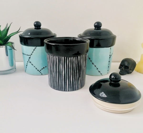 Stitches and Stripes Canister Set