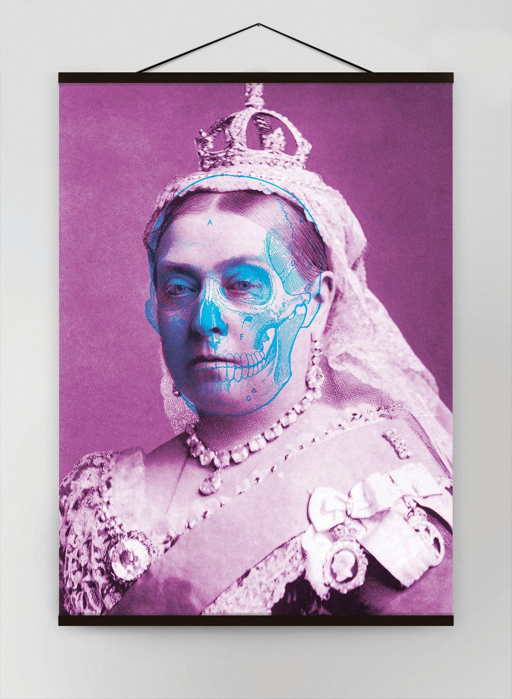 Queen Victoria Skull Colour Canvas