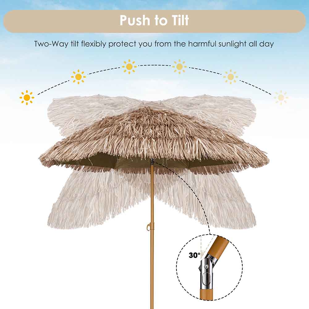 Mexican Thatch Umbrella Cover 7' - Free Shipping, Shop Now