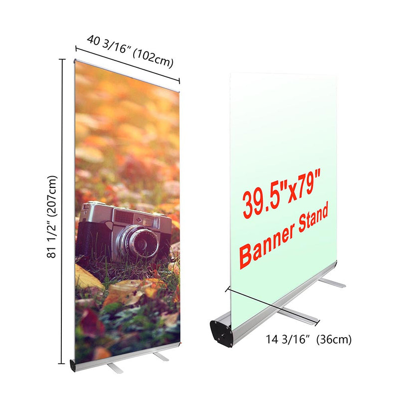 39 1/2" Roll Up Retractable Banner Stand Economy – The Display Outlet