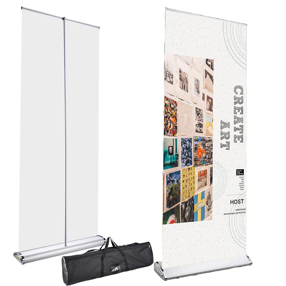 33" Roll Up Retractable Aluminum Banner Stand w/ Bag – The Display Outlet