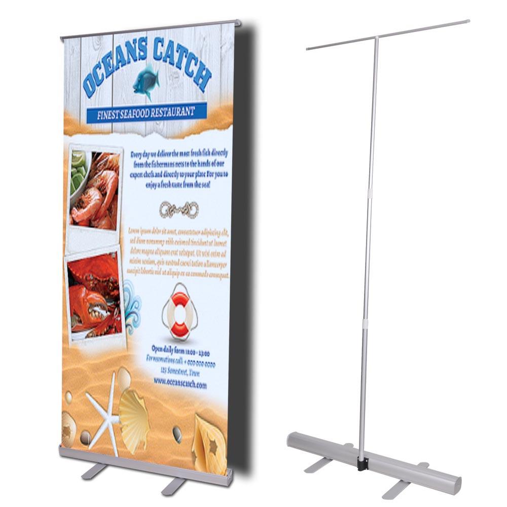 32" Roll Up Retractable Telescopic Banner Stand – The Display Outlet