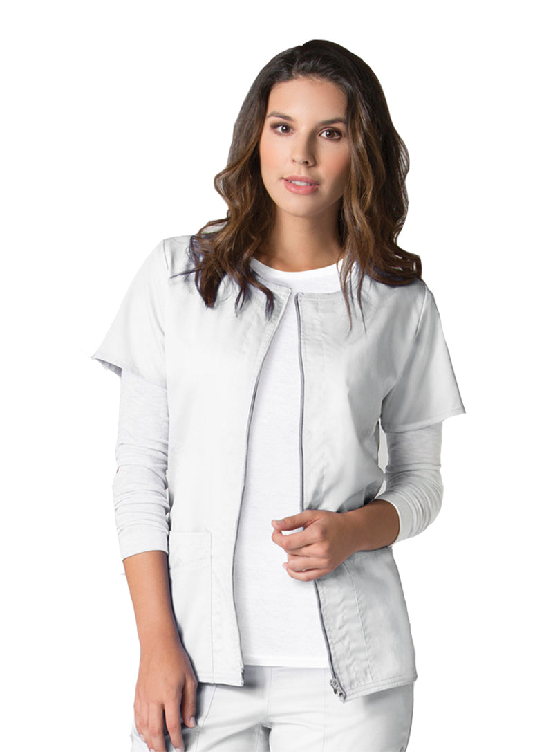 Maevn 8728 Back Mesh Panel Short Sleeve Scrub Jacket – Fiumara Medical