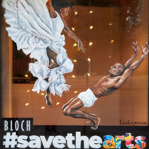 Bloch Save the arts window artwork